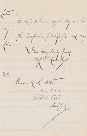 Lot #362 Winfield Scott Hancock Handwritten Letter Signed - Image 1