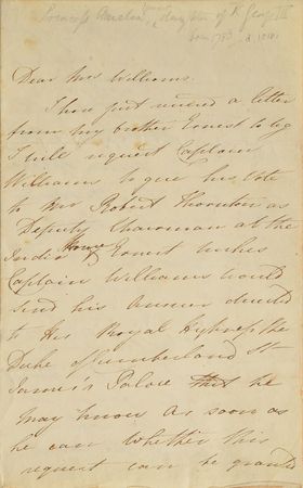 Lot #335 Princess Amelia Handwritten Letter Signed - Image 1