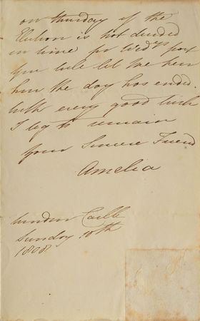 Lot #335 Princess Amelia Handwritten Letter Signed - Image 3