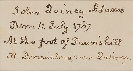 Lot #16 John Quincy Adams Signature