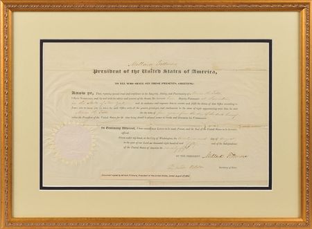 Lot #41 Millard Fillmore Signed Document - Image 1
