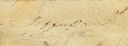 Lot #47 Franklin Pierce and Jefferson Davis Signed Document - Image 3