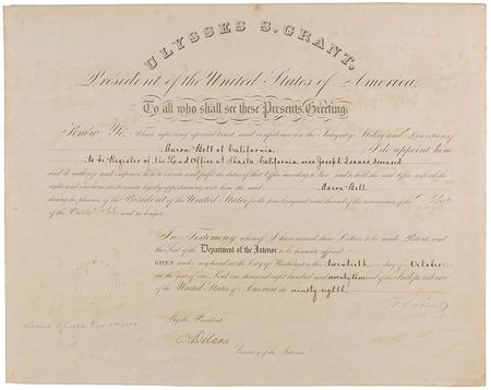 Lot #72 U. S. Grant Signed Document - Image 1