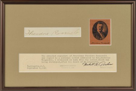Lot #225 Theodore Roosevelt Signature - Image 1