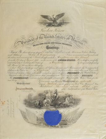 Lot #235 Woodrow Wilson Signed Document - Image 1