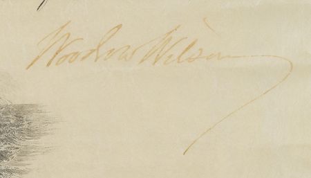 Lot #235 Woodrow Wilson Signed Document - Image 2
