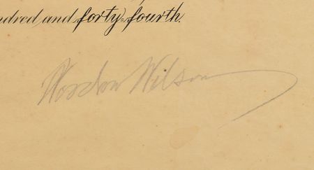 Lot #236 Woodrow Wilson Signed Document - Image 2