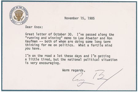 Lot #164 George Bush Typed Letter Signed - Image 1