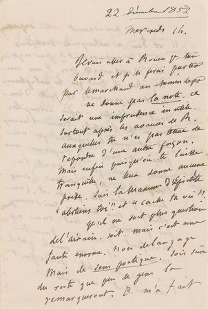 Lot #474 Gustave Flaubert: Poetic criticism from the French master: 