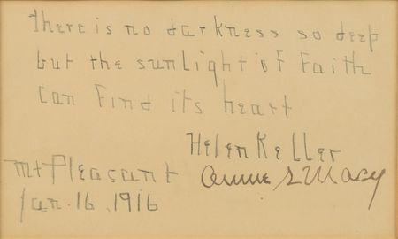 Lot #242 Helen Keller: 