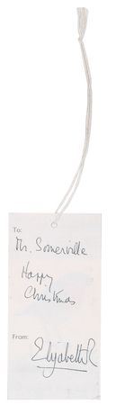 Lot #294 Queen Elizabeth II Gift Tag - Image 1