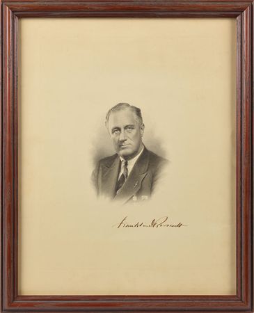 Lot #114 Franklin D. Roosevelt Engraving - Image 1