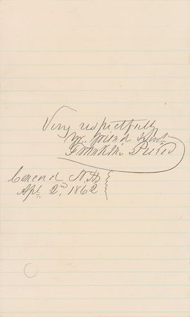 Lot #46 Franklin Pierce Signature - Image 1