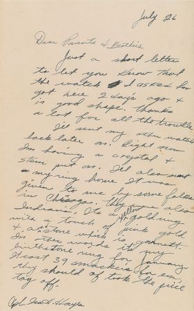 Lot #344 Iwo Jima: Ira Hayes: Rare handwritten letter from an Iwo Jima flag-raiser - Image 1