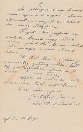 Lot #344 Iwo Jima: Ira Hayes: Rare handwritten letter from an Iwo Jima flag-raiser - Image 2