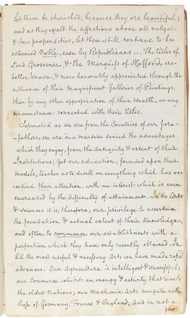 Lot #414 Rembrandt Peale: Exquisite 1839 autograph draft of Peale’s “Lecture on the Fine Arts” - Image 3