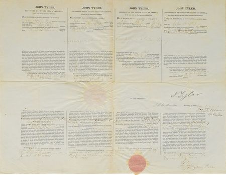 Lot #31 John Tyler: Pass for a whaling voyage in