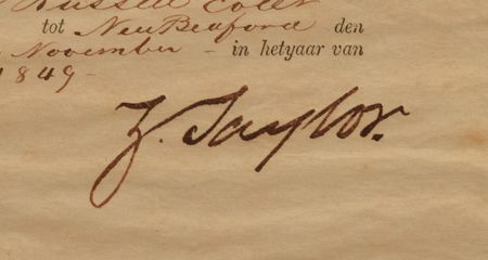 Lot #34 Zachary Taylor: Boldly signed four-language pass for the Superior's 1849 whaling voyage - Image 2