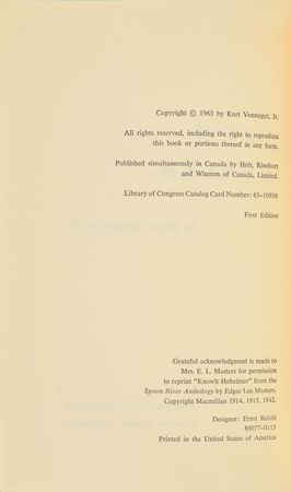 Lot #514 Kurt Vonnegut Book - Image 4