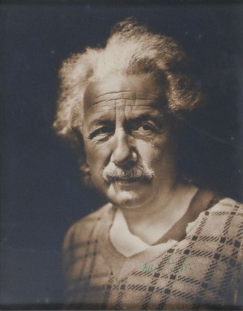 Lot #253 Albert Einstein: Brilliant 1935 portrait of Einstein - Image 1
