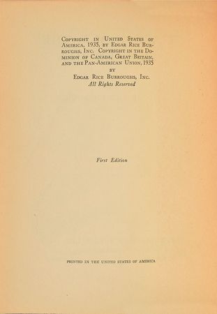 Lot #466 Edgar Rice Burroughs Book - Image 2