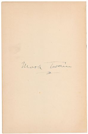 Lot #467 Samuel L. Clemens: A critique of bull fighting told through the eyes of Buffalo Bill’s horse - Image 1
