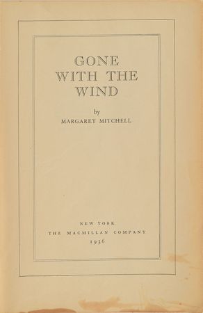 Lot #492 Margaret Mitchell: Scarce uninscribed first printing of Gone With the Wind - Image 3