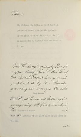 Lot #330 King George V Signed Document - Image 2