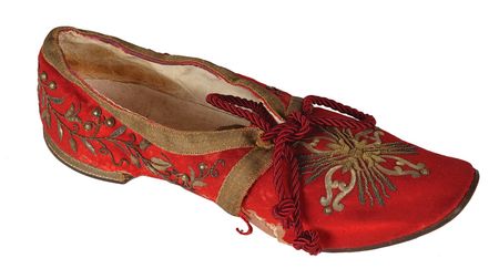 Lot #269 Pope Pius IX: Pope Pius IX?s ornate red papal shoe - Image 1