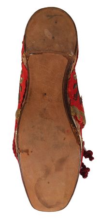 Lot #269 Pope Pius IX: Pope Pius IX?s ornate red papal shoe - Image 4