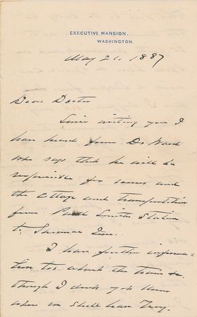 Lot #82 Grover Cleveland Handwritten Letter Signed - Image 1