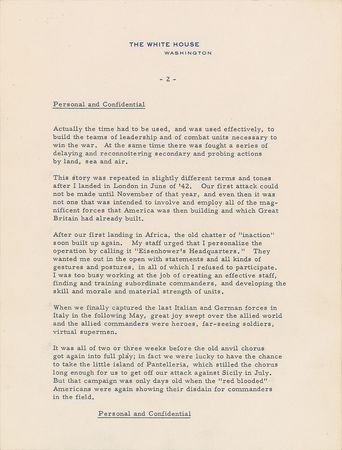 Lot #126 Dwight D. Eisenhower: The 
