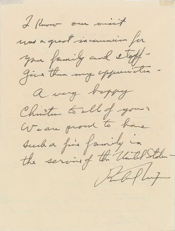 Lot #145 Richard Nixon: Exceptionally rare handwritten letter from President Nixon to 