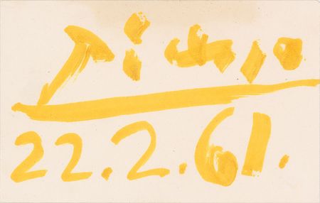 Lot #416 Pablo Picasso Signature - Image 1