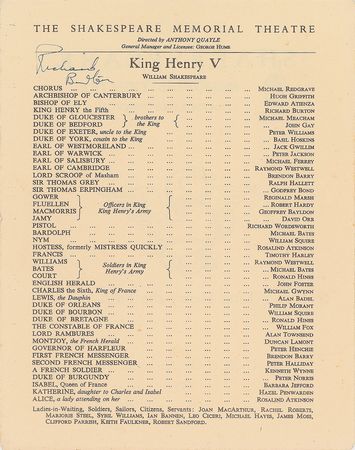Lot #713 Richard Burton Program - Image 1