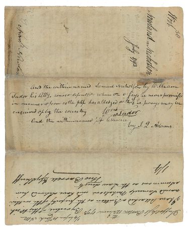 Lot #19 John Quincy Adams Signed Document