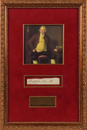 Lot #261 Adam Smith: Magnificent signature of the Wealth of Nations author - Image 1
