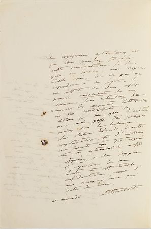 Lot #299 Alexander von Humboldt: Humboldt aims to nominate Cuvier's protege to the French Academy of Sciences - Image 2