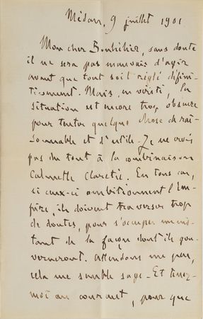 Lot #518 Emile Zola Handwritten Letter Signed - Image 1