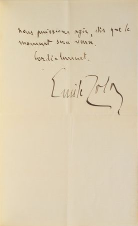Lot #518 Emile Zola Handwritten Letter Signed - Image 2