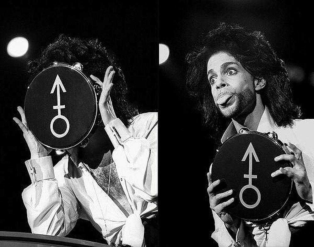 Prince's Stage-Used Black 'Symbol' Tambourine | RR Auction
