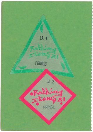 Lot #4011  Prince's Pair of 1981 Rolling Stones Backstage Passes - Image 1
