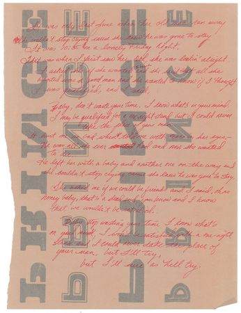 Lot #4013  Prince Handwritten Lyrics for 'I Could Never Take the Place of Your Man' - Image 1