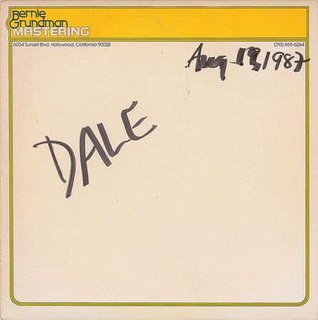 Lot #4117  Prince's Dale Bozzio 'Riot in English' Acetate Test Pressing - Image 1