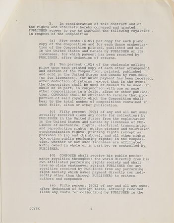 Lot #4009  Prince Signed Document for 'Cool' - Image 2