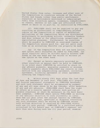 Lot #4009  Prince Signed Document for 'Cool' - Image 3