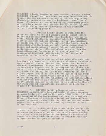 Lot #4009  Prince Signed Document for 'Cool' - Image 4