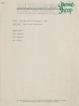 Lot #4019 Assortment of Prince Publicity Material - Image 2