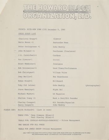 Lot #4019 Assortment of Prince Publicity Material - Image 7