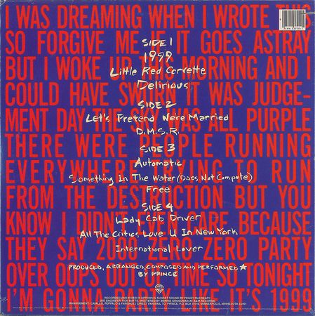 Lot #4034  Prince '1999' Album - Image 2
